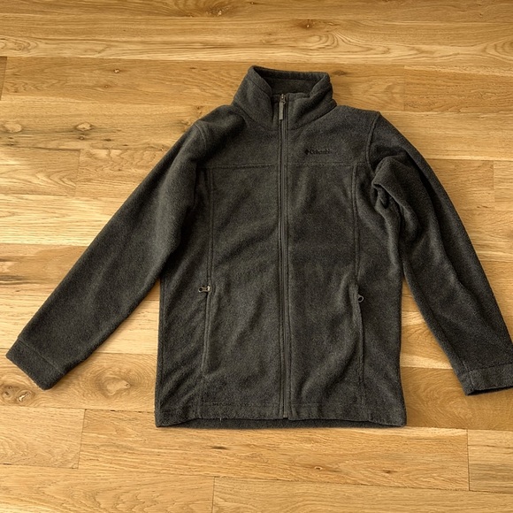 Columbia boy’s fleece jacket. Size L (14-16). Gray. - Picture 1 of 5